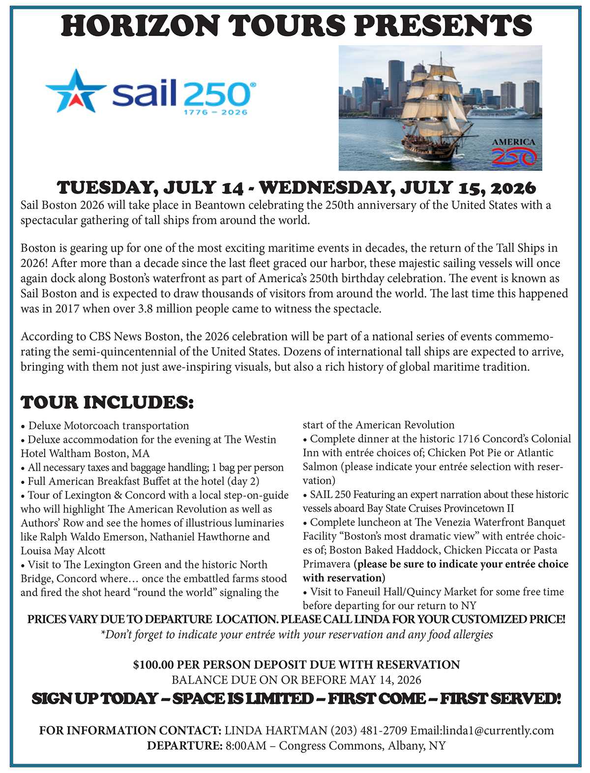 sail 250 tour